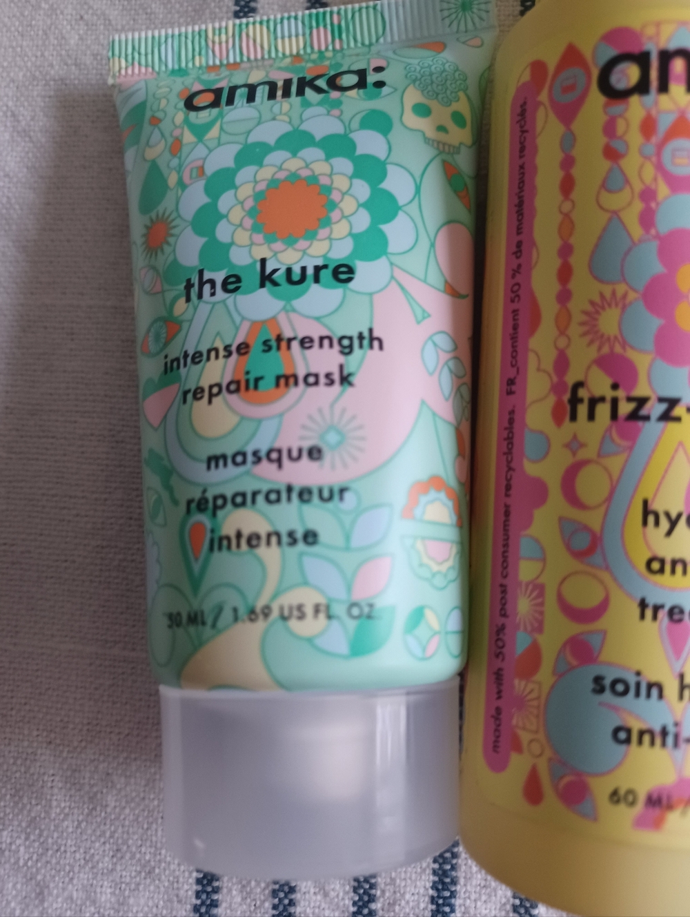 New Set Of 3 Amika - Frizz Me Not, Soulfood, The Kure. Travel Size - Picture 4 of 4